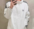 adidas通勤百搭經典休閑運動連帽夾克外套男女春夏阿迪達斯三葉草 亮白   S 曬單實拍圖
