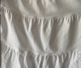 優衣庫童裝女童針織拼接刺繡迷你裙褲休閑褲褲子484064 00 白色 160 曬單實拍圖