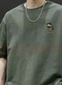 JEEP吉普短袖T恤男士夏季寬松重磅上衣服純棉潮流印花男裝軍綠L 曬單實拍圖