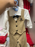 依爾嬰男寶寶周歲禮服英倫風(fēng)百天宴假兩件小西裝連體衣嬰兒滿(mǎn)月衣服春秋 卡其紳士 長(cháng)袖 59cm 曬單實(shí)拍圖