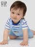 蓋璞（GAP）嬰幼兒2026春季新款可愛假兩件短褲連體衣兒童裝爬服867628 曬單實(shí)拍圖