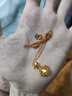 中國黃金（CHINA GOLD）碎冰冰四葉草黃金項鏈女足金吊墜七夕情人節禮物送女友老婆生日 推薦【加重-手工打磨更細致】足金吊墜1.5g 贈鍍金銀鏈 曬單實拍圖