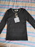 Teenie Weenie春裝學(xué)院風(fēng)條紋內搭黑色打底衫毛衣針織衫上衣女 撞色 S 160 曬單實(shí)拍圖