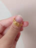 中國黃金（CHINA GOLD）黃金戒指足金玫瑰花雙環(huán)金戒指女款跨年禮物送女生女情人節(jié)禮物 【16圈號】約1.1g 曬單實拍圖