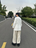 準者先鋒運動長袖T恤男女新款抗菌美式戶外登山籃球訓練休閑百搭上衣 純白色 XL 曬單實拍圖