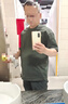 速干衣運動彈力純色基礎(chǔ)短袖t恤夏季新款男女同款 橄欖綠 2XL 曬單實拍圖