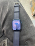 istrap蘋果手表表帶真皮愛馬仕同款牛皮適用apple watch表帶S10/9/8/7/6/5/SE男女士iWatch ultra2手表帶 深藍藍線丨銀色配件 44/45/46MM表盤【適用Wat 曬單實拍圖