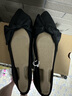 斯凱奇（Skechers）女鞋秋季蝴蝶淺口單鞋尖頭瑪麗珍鞋透氣舒適平底鞋158930 黑色/BLK 36.5 曬單實(shí)拍圖