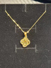 中國黃金（CHINA GOLD）碎冰冰四葉草黃金項鏈女足金吊墜七夕情人節禮物送女友老婆生日 推薦【加重-手工打磨更細致】足金吊墜1.5g 贈鍍金銀鏈 曬單實拍圖