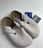 BIRKENSTOCK勃肯德國(guó)進(jìn)口女款牛皮絨面革軟底軟木Boston包頭拖鞋 白色/復(fù)古白窄版1027693 37 曬單實(shí)拍圖