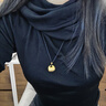 潮宏基 傳家寶古法黃金項鏈女足金小胖福吊墜金坨坨送女友禮物 計價U 10.95g 曬單實拍圖