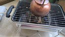 FIREPLUS便攜式燒烤爐家用木炭烤肉爐車載戶外露營折疊悶烤爐烤串爐子 威爾奶油白【琺瑯便攜爐】 曬單實(shí)拍圖
