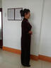 塵緣煙云旗袍禮服復(fù)古金絲絨旗袍長(zhǎng)款春夏高擋改良時(shí)尚純色七分袖媽媽旗袍 酒紅色長(zhǎng)款七分袖 3XL 曬單實(shí)拍圖
