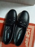 奧康（Aokang） 奧康女鞋牛皮豆豆鞋淺口平底舒適休閑鞋護士鞋孕婦單鞋 黑色坡跟 39 曬單實(shí)拍圖