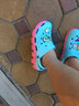 鯊鵜鶘洞洞鞋女防滑厚底韓版學(xué)生可愛(ài)防滑軟底沙灘鞋休閑情侶百搭涼鞋 迪特冰藍/粉色 36 曬單實(shí)拍圖