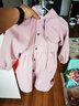 奧米鼠女童風(fēng)衣外套春秋中長(cháng)款花邊韓版兒童秋季上衣女寶寶秋裝連帽風(fēng)衣 粉色 120 建議115cm 曬單實(shí)拍圖