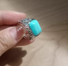 奢曼蒂（SHEMANDI）高品質(zhì)綠松石戒指戒面男女情侶款對戒鑲嵌工藝復(fù)古民族風(fēng)簡約百搭 綠色 0g 曬單實拍圖