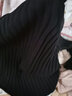恒源祥羊毛絨衫女秋冬新款袖子拼色高領(lǐng)坑條毛衣女內(nèi)搭 黑色【坑條毛衣】 L 【建議110-120斤】 曬單實(shí)拍圖