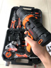 福瑞德 手電鉆工具箱套裝充電式電鉆沖擊鋰電鉆電動(dòng)螺絲刀電批五金工具套裝電工木工維修組套電起子 【12v】C套裝【備用電池】 曬單實(shí)拍圖