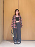 梓洛蘭ZiLuolan多巴胺穿搭女2025新款工裝又颯吊帶格子搭配時(shí)尚襯衫套裝 粉黑格衫+黑色吊帶+粉工裝褲 2XL 建議 121-140 斤 曬單實(shí)拍圖