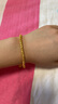 蜜金（HoneyGold）珠寶黃金手鏈足金古法手工金吞金盤(pán)纏手鏈HGA1383送女友禮物 18.48g 14＋2cm 工費910元 曬單實(shí)拍圖