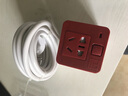德木（DEMU） USB魔方插座立式家用辦公插排usb智能充電一轉(zhuǎn)二插頭轉(zhuǎn)換器多功能插座 5位不帶USB-3米-酒紅色 曬單實拍圖