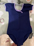 三沙（Sansha）兒童練功服短袖芭蕾舞蹈連體服蝴蝶結(jié)演出服女Y1613藏青XL 曬單實(shí)拍圖