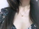 YaoYiZun小蠻腰純銀項鏈女送女朋友禮物h字母生日禮物高級輕奢送老婆 金色項鏈（代寫賀卡） 曬單實拍圖
