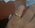 喜鉆 5G黃金鑲鉆女戒在逃公主蝴蝶結(jié)鉆石戒指999足金訂婚鉆戒生日禮物 16號圈（5分鉆） 曬單實(shí)拍圖