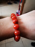 木覺(jué)（MUJUE）南紅手串南紅手鏈瑪瑙柿子紅滿(mǎn)肉男女款單圈佛珠手鏈滿(mǎn)色瓦西 直徑約12mm-12.99mm【17顆】 曬單實(shí)拍圖