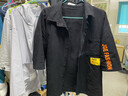 尤芮軻【肥仔240斤超大碼5XL】夏季日系字母短襯衫男加肥加大碼潮流胖子寬松休閑分袖外套 黑色 2XL 140-160斤 曬單實(shí)拍圖