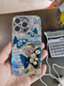 鹿途者 DEERWALKins藍(lán)光油畫(huà)蝴蝶花朵適用iPhone16Promax手機(jī)殼新款蘋(píng)果15pro閃粉鏡頭膜帶手鏈14網(wǎng)紅高級(jí)感ins風(fēng) 【黑蝴蝶白玫瑰】閃粉鏡頭膜+蝴蝶結(jié)透黑珠鏈 iPhone  曬單實(shí)拍圖