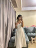 沐霓法式高級感初戀白色吊帶連衣裙女夏裝2024新款春款長(cháng)裙子氣質(zhì)修身 白色【口袋款】 S 曬單實(shí)拍圖
