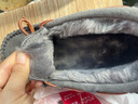 卡帝樂(lè )鱷魚(yú)（CARTELO）秋冬羊毛豆豆鞋女加絨毛毛棉鞋真皮平底保暖孕婦媽媽鞋一腳蹬瓢鞋 深灰色加絨 37 曬單實(shí)拍圖