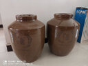 蜀藝仁 無(wú)釉土陶酒壇窖藏儲(chǔ)酒陶瓷酒壇加厚密封罐子酒缸酒罐加厚酒壇 土釉加厚約50斤牙口平蓋 曬單實(shí)拍圖