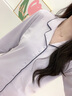 Charm Kendo高檔萊賽爾棉質(zhì)睡衣女春秋季薄款抑菌長袖家居服翻領(lǐng)開衫兩件套裝 木槿紫【抑菌防螨女神家居服】 L 送女友送老婆 (100-115斤) 曬單實(shí)拍圖