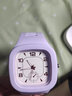 樸里 獨角獸方形手表女森系小眾ins風(fēng)簡(jiǎn)約初中學(xué)生電子表方下單圈 羅盤(pán)方數香芋紫 手表+電池 曬單實(shí)拍圖