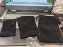 魚雁兔黑色絨布袋珠寶首飾包裝袋飾品束口袋抽繩袋印章公章收納手機布袋 黑色10*12cm 曬單實拍圖