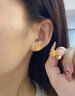 慶怡999足金小方糖黃金耳釘女款 5G爆閃鏤空幾何耳環(huán)方形耳飾禮物生日 一對 金約1.84g-2.08g 曬單實(shí)拍圖