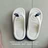 朦朦兔流氓兔人字拖男士夏季外穿運動(dòng)沙灘鞋夾腳防滑踩屎感戶(hù)外夾板拖鞋 白色-男款 40-41 適合39/40腳穿 曬單實(shí)拍圖