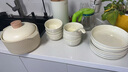 白朔碗盤(pán)餐具整套碗碟碗具套裝家用碗筷吃飯簡(jiǎn)約釉下彩陶瓷碗盤(pán)奶油風(fēng) 禮盒裝圓夢(mèng)6人食（帶砂鍋 30件套 【景德鎮(zhèn)發(fā)貨 破損包賠】 曬單實(shí)拍圖