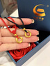 中國(guó)黃金（CHINA GOLD）足金莫比烏斯環(huán)項(xiàng)鏈女黃金手工紅繩生日禮物送女友老婆教師節(jié)禮物 莫比烏斯環(huán)項(xiàng)鏈【紅繩】 曬單實(shí)拍圖