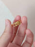 中國黃金（CHINA GOLD）黃金戒指足金玫瑰花雙環(huán)金戒指女款跨年禮物送女生女情人節(jié)禮物 【16圈號】約1.1g 曬單實拍圖