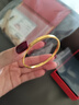 中國黃金（CHINA GOLD）足金鐲子星點手鐲女士黃金手鐲手環(huán)車七夕情人節(jié)禮物送女朋友老婆 【空心加厚】56圈號 約5.3g 曬單實拍圖