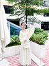 莜仙格杏色鏤空長(zhǎng)袖針織開衫女夏2025夏春新款罩衫吊帶外搭短款坎肩上衣 杏色 XL 【建議111-120斤】 曬單實(shí)拍圖