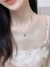 老鳳祥輕奢S925銀翡翠項鏈女吊墜首飾高級生日七夕情人節(jié)禮物送女友老婆 甄選翡翠*幸運光芒項鏈*品牌禮盒 曬單實拍圖