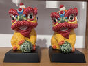 翊珗（YIXIAN）醒獅擺件舞獅佛山石灣公仔手工非遺陶瓷工藝品文創(chuàng  )伴手禮商務(wù)定制 恭喜禮盒裝【含精美底座+順豐】 曬單實(shí)拍圖