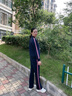 俞兆林（YUZHAOLIN）中老年運(yùn)動(dòng)套裝女春秋媽媽秋裝外套40歲50洋氣大碼中年休閑三件套 1522 深藍(lán)色【三件套】春秋款 XL 【建議105-120斤】 曬單實(shí)拍圖