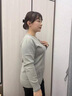 俞兆林（YUZHAOLIN）媽媽裝秋裝針織毛衣小衫女中年女長袖打底衫中老年女裝春秋款上衣 藍(lán)色上衣 M 【建議105斤以內(nèi)】 曬單實(shí)拍圖