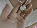 余悸銀吊墜女足銀蓮花鎖平安鎖瓔珞鎖吊墜990銀民族風(fēng)編織流蘇古風(fēng) 漸變繩編織款 曬單實(shí)拍圖